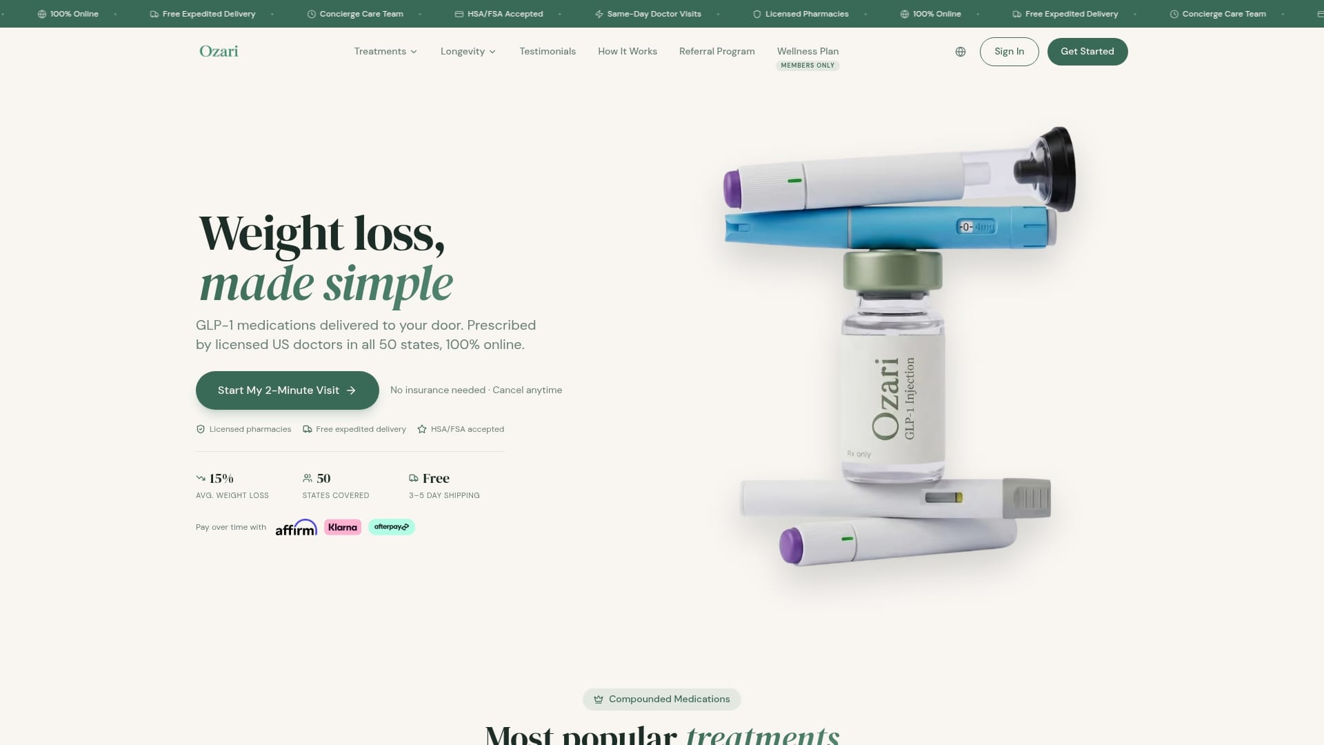 Ozari Health — online GLP-1 care