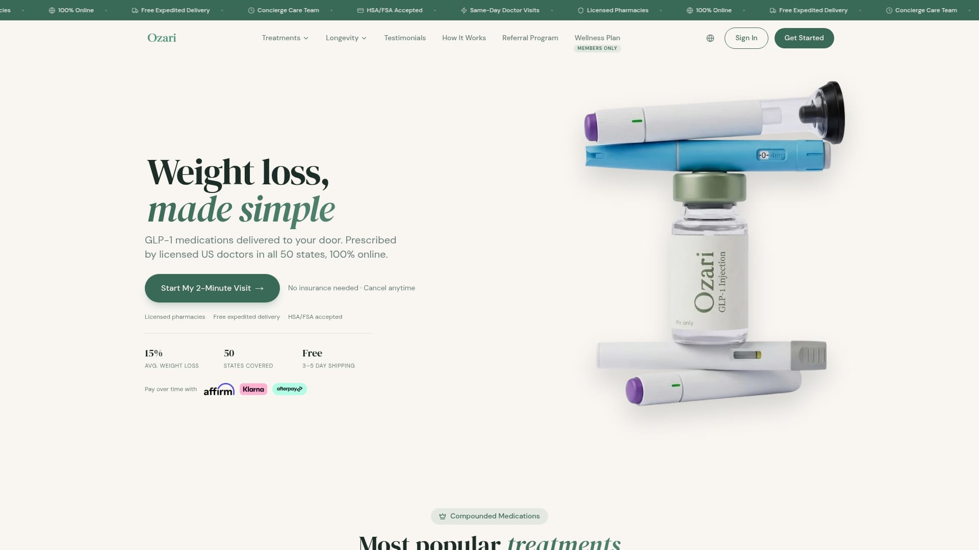 Ozari Health — online GLP-1 care