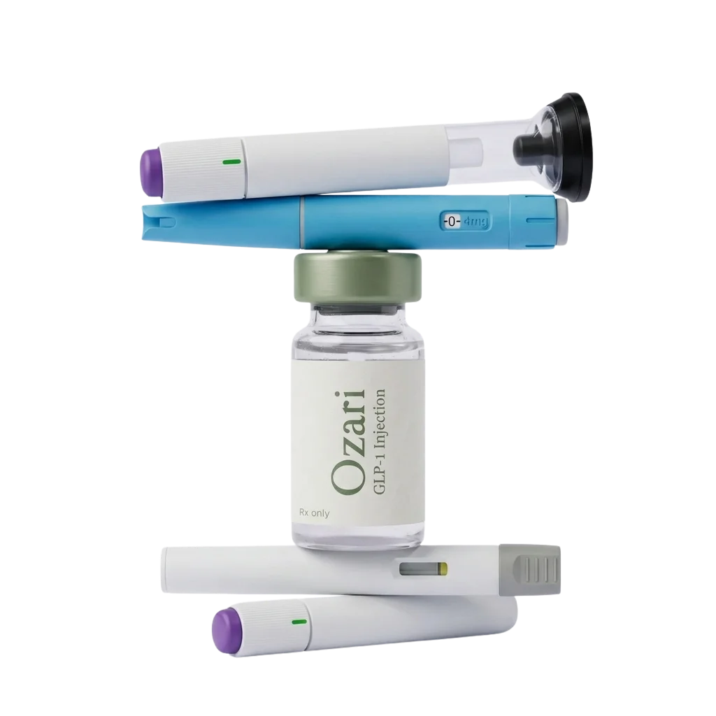 Ozari GLP-1 injection vial with auto-injector pens